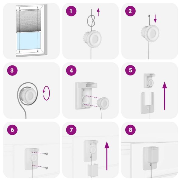 vidaXL plisovaná roleta svetlosivá 65x100 cm šírka látky 64,4 cm – Obrázok 7