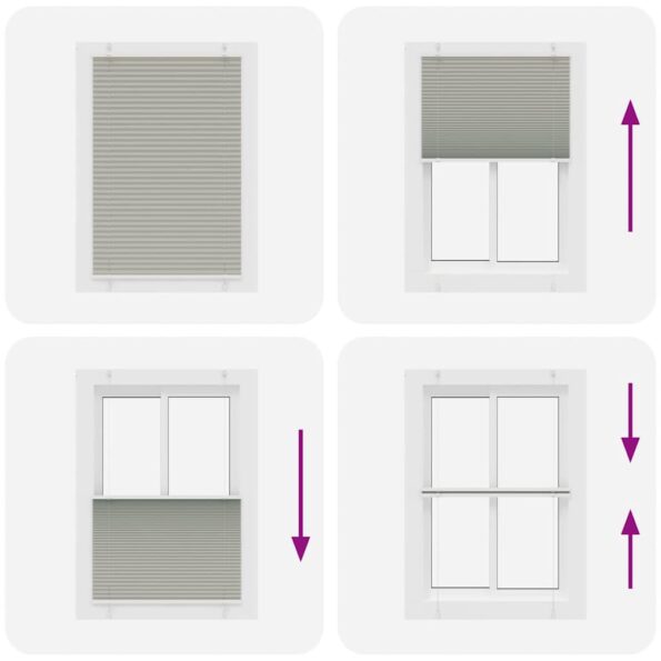 vidaXL plisovaná roleta svetlosivá 85x100 cm šírka látky 84,4 cm – Obrázok 5