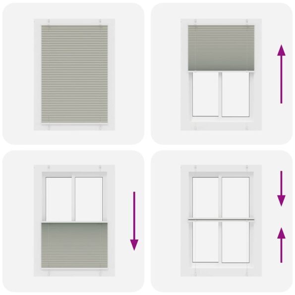 vidaXL plisovaná roleta svetlosivá 95x100 cm šírka látky 94,4 cm – Obrázok 5