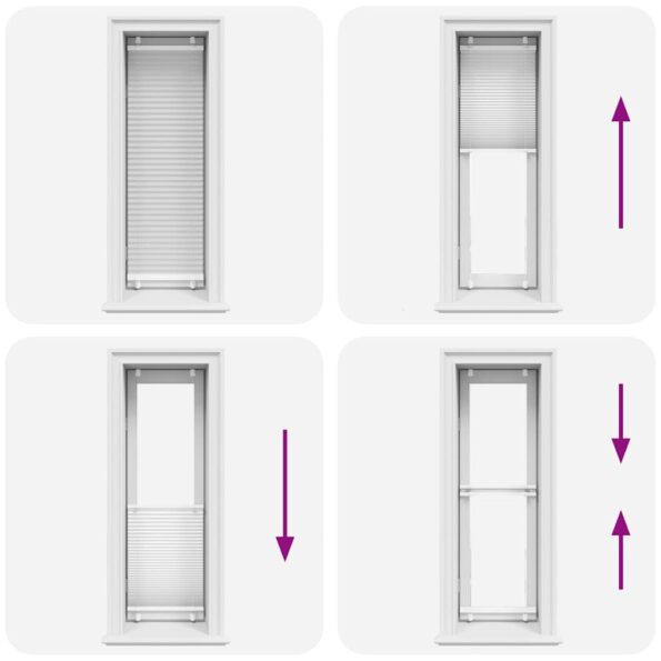 vidaXL plisovaná roleta biela 40x100 cm šírka látky 39,4 cm – Obrázok 7