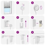 vidaXL plisovaná roleta biela 55x150 cm šírka látky 54,4 cm – Obrázok 5