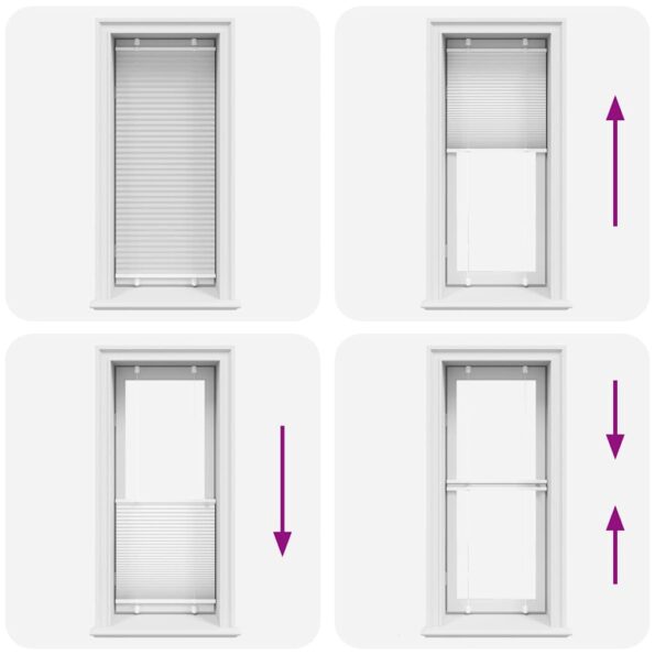 vidaXL plisovaná roleta biela 55x150 cm šírka látky 54,4 cm – Obrázok 7