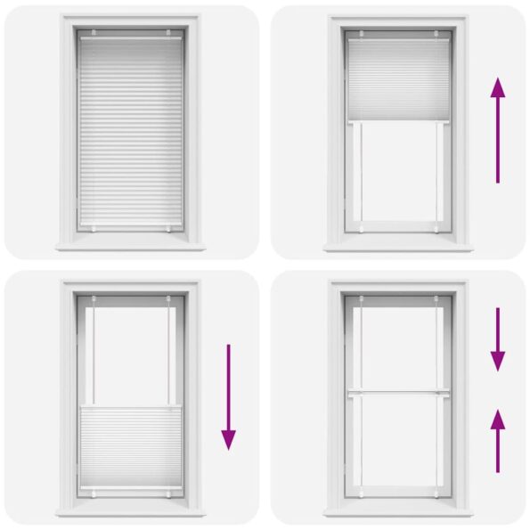 vidaXL plisovaná roleta biela 70x150 cm šírka látky 69,4 cm – Obrázok 7