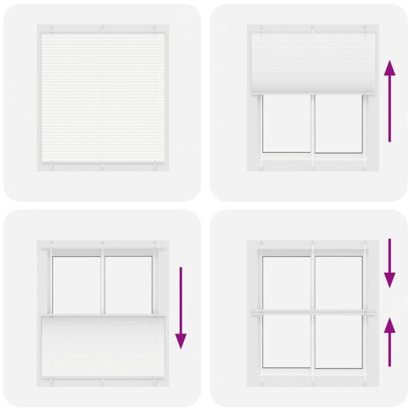 vidaXL plisovaná roleta biela 115x150 cm šírka látky 114,4 cm – Obrázok 7