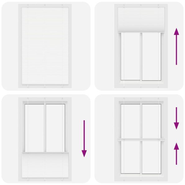 vidaXL plisovaná roleta biela 115x200 cm Šírka látky 114,4 cm – Obrázok 7