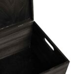VidaXL Drevená krabica s vekom a držadlami čierna 40x30x23 cm borovica – Obrázok 8