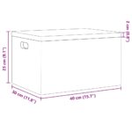 VidaXL Drevená krabica s vekom a držadlami čierna 40x30x23 cm borovica – Obrázok 9