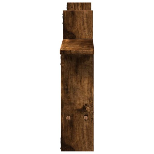 vidaXL Nástenné police 2 ks dymový dub 50x12x50 cm kompozitné drevo – Obrázok 5