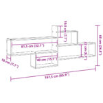 vidaXL Nástenná polica dub artisan 167,5x18x68 cm kompozitné drevo – Obrázok 10