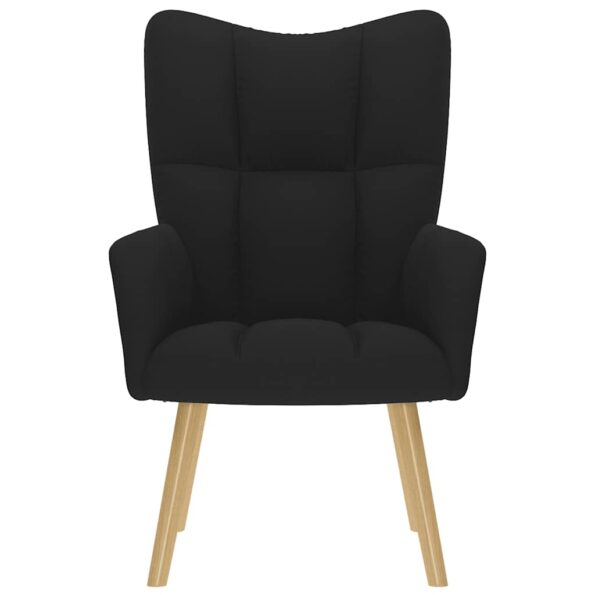 vidaXL Relaxačné kreslo čierne látkové – Obrázok 4