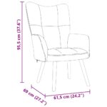 vidaXL Relaxačné kreslo čierne látkové – Obrázok 9