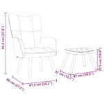 vidaXL Relaxačné kreslo s podnožkou čierne látka – Obrázok 12