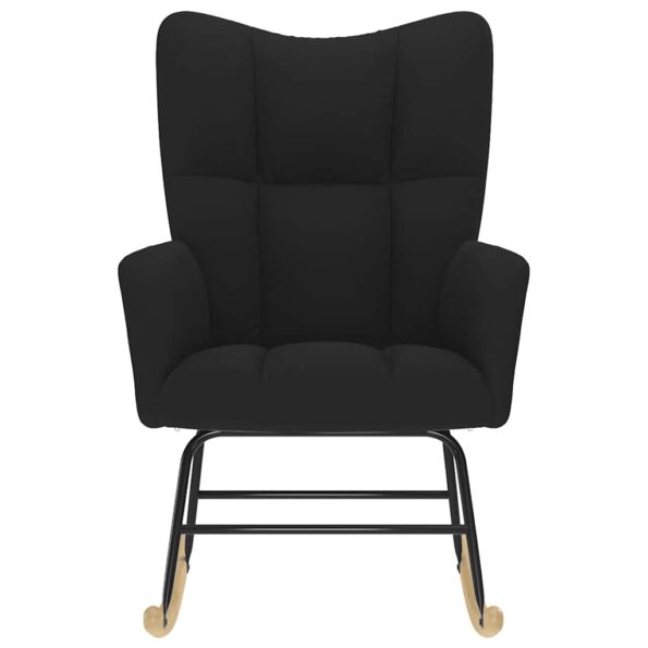 vidaXL Hojdacie kreslo čierne látkové – Obrázok 4