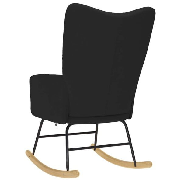 vidaXL Hojdacie kreslo čierne látkové – Obrázok 6