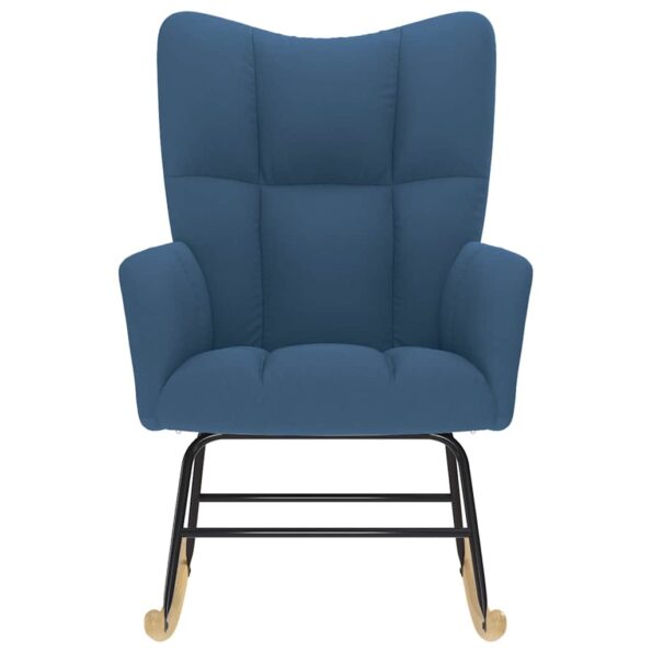vidaXL Hojdacie kreslo modré látkové – Obrázok 4
