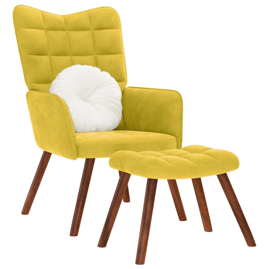 VXL8721158362537_m_en_hd_1.jpg vidaXL Relaxačné kreslo so stoličkou, žltý zamat – Obrázok 1