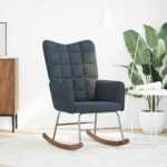 vidaXL Hojdacie kreslo tmavosivé zamatové – Obrázok 3