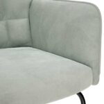 VidaXL Hojdacie kreslo so stoličkou Light Grey Velvet – Obrázok 9