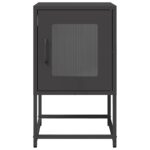 vidaXL Nočná skrinka Čierna 36x39x60,5 cm Oceľ valcovaná za studena – Obrázok 5