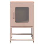 vidaXL Nočná skrinka Ružová 36x39x60,5 cm Oceľ valcovaná za studena – Obrázok 5