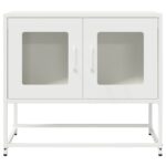 TV skrinka vidaXL Biela 68x39x60,5 cm Oceľ valcovaná za studena – Obrázok 6