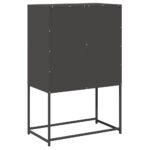 vidaXL Highboard Black 68x39x107 cm Oceľ – Obrázok 8