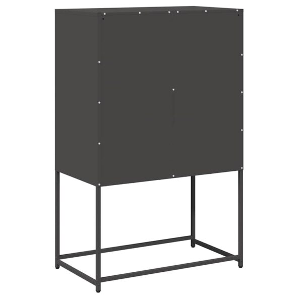 vidaXL Highboard Black 68x39x107 cm Oceľ – Obrázok 8