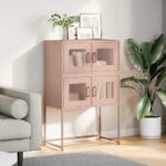 vidaXL Highboard Pink 68x39x107 cm Oceľ – Obrázok 3