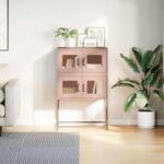 vidaXL Highboard Pink 68x39x107 cm Oceľ – Obrázok 4