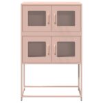 vidaXL Highboard Pink 68x39x107 cm Oceľ – Obrázok 5