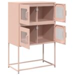 vidaXL Highboard Pink 68x39x107 cm Oceľ – Obrázok 6