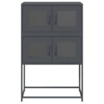 vidaXL Highboard Antracit 68x39x107 cm Oceľ – Obrázok 5