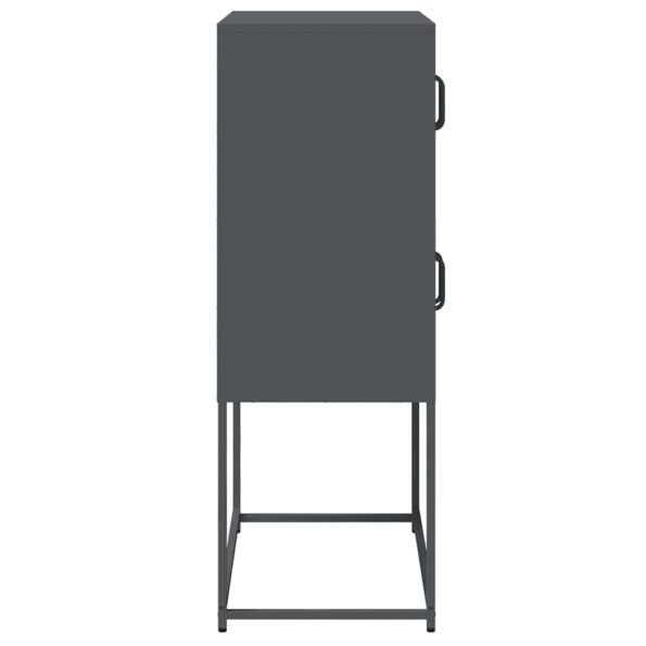 vidaXL Highboard Antracit 68x39x107 cm Oceľ – Obrázok 7