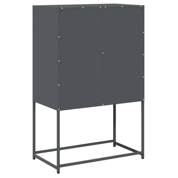 vidaXL Highboard Antracit 68x39x107 cm Oceľ – Obrázok 8