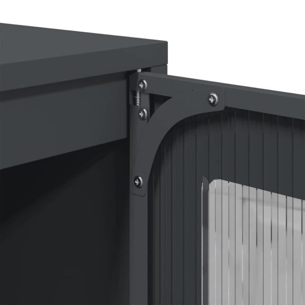 vidaXL Highboard Antracit 68x39x107 cm Oceľ – Obrázok 10