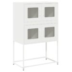 vidaXL Highboard White 68x39x107 cm Oceľ – Obrázok 2