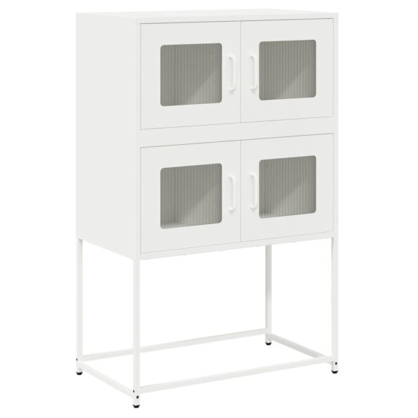 vidaXL Highboard White 68x39x107 cm Oceľ – Obrázok 2