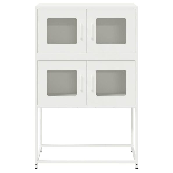 vidaXL Highboard White 68x39x107 cm Oceľ – Obrázok 5