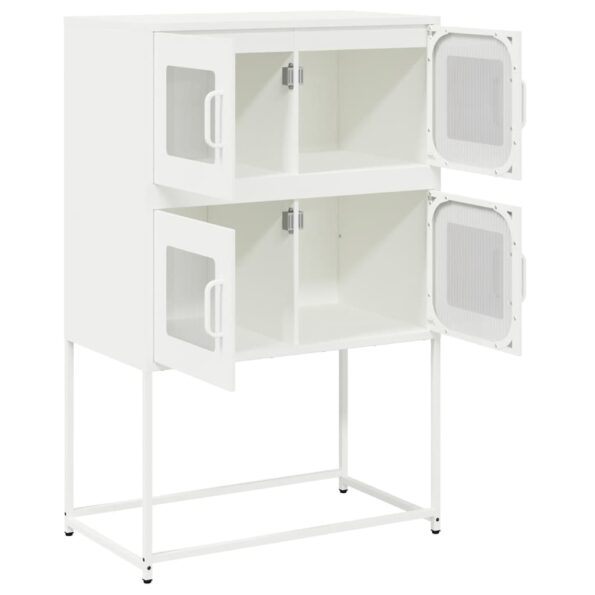 vidaXL Highboard White 68x39x107 cm Oceľ – Obrázok 6