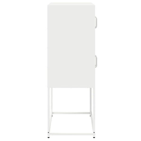 vidaXL Highboard White 68x39x107 cm Oceľ – Obrázok 7