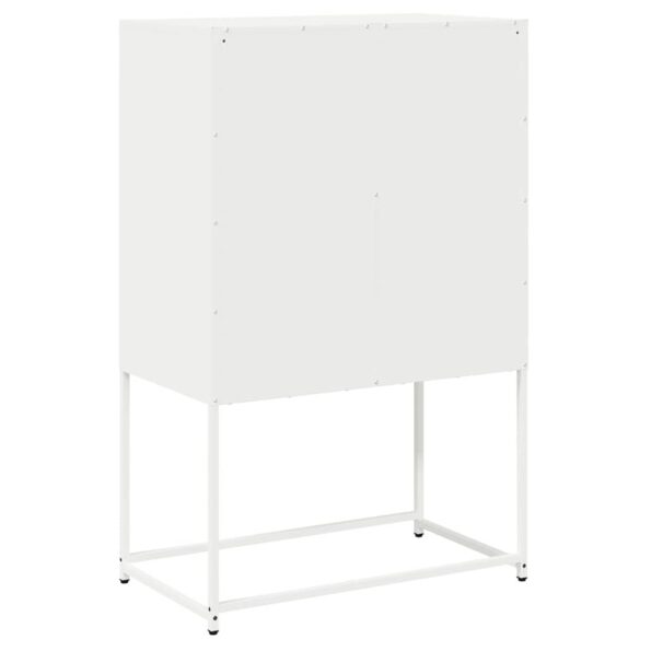 vidaXL Highboard White 68x39x107 cm Oceľ – Obrázok 8
