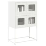 vidaXL Highboard White 68x39x107 cm Oceľ