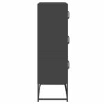 vidaXL Highboard Black 68x39x123 cm Oceľ – Obrázok 7