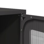 vidaXL Highboard Black 68x39x123 cm Oceľ – Obrázok 10