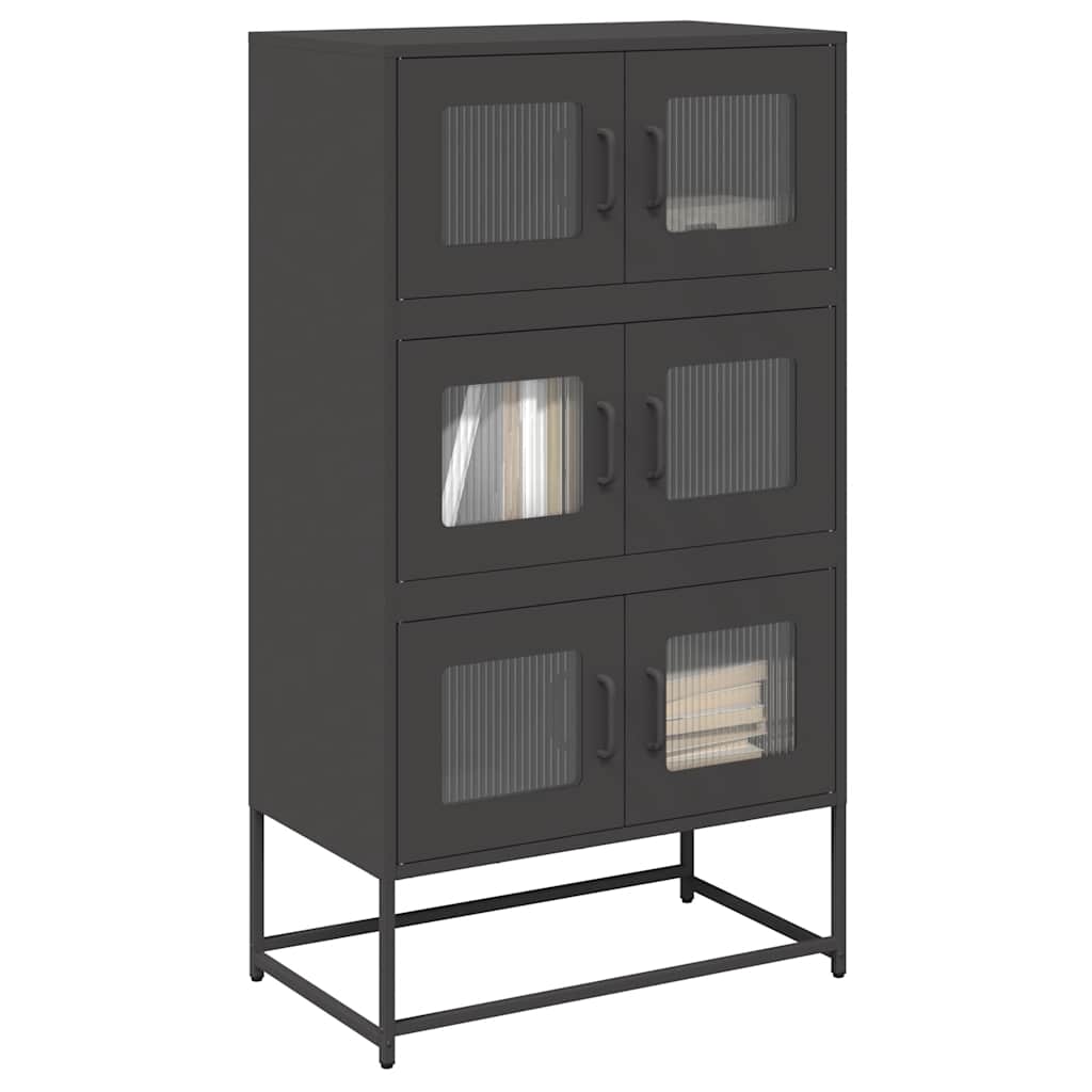 VXL8721158371843_m_en_hd_1.jpg vidaXL Highboard Black 68x39x123 cm Oceľ – Obrázok 1