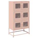 vidaXL Highboard Pink 68x39x123 cm Oceľ – Obrázok 2