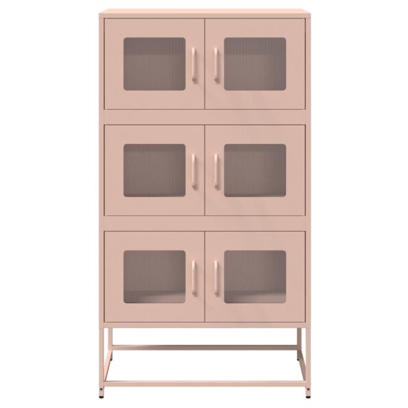 vidaXL Highboard Pink 68x39x123 cm Oceľ – Obrázok 5