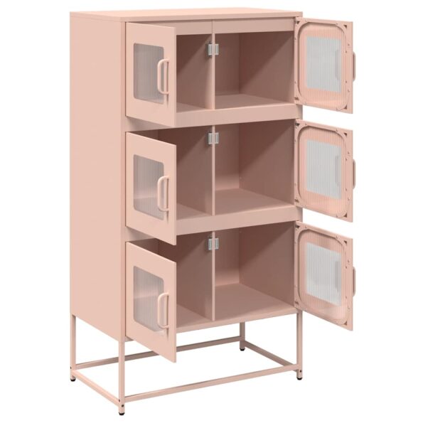vidaXL Highboard Pink 68x39x123 cm Oceľ – Obrázok 6