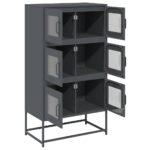vidaXL Highboard Antracit 68x39x123 cm Oceľ – Obrázok 6