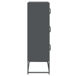 vidaXL Highboard Antracit 68x39x123 cm Oceľ – Obrázok 7